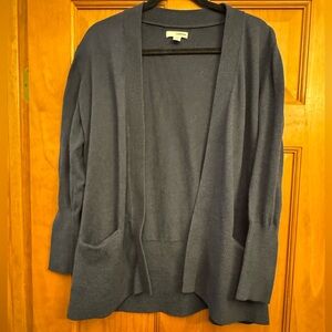 Sonoma Women’s Sweater Open Cardigan, Navy, sz XXL